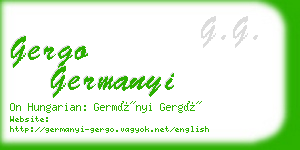 gergo germanyi business card